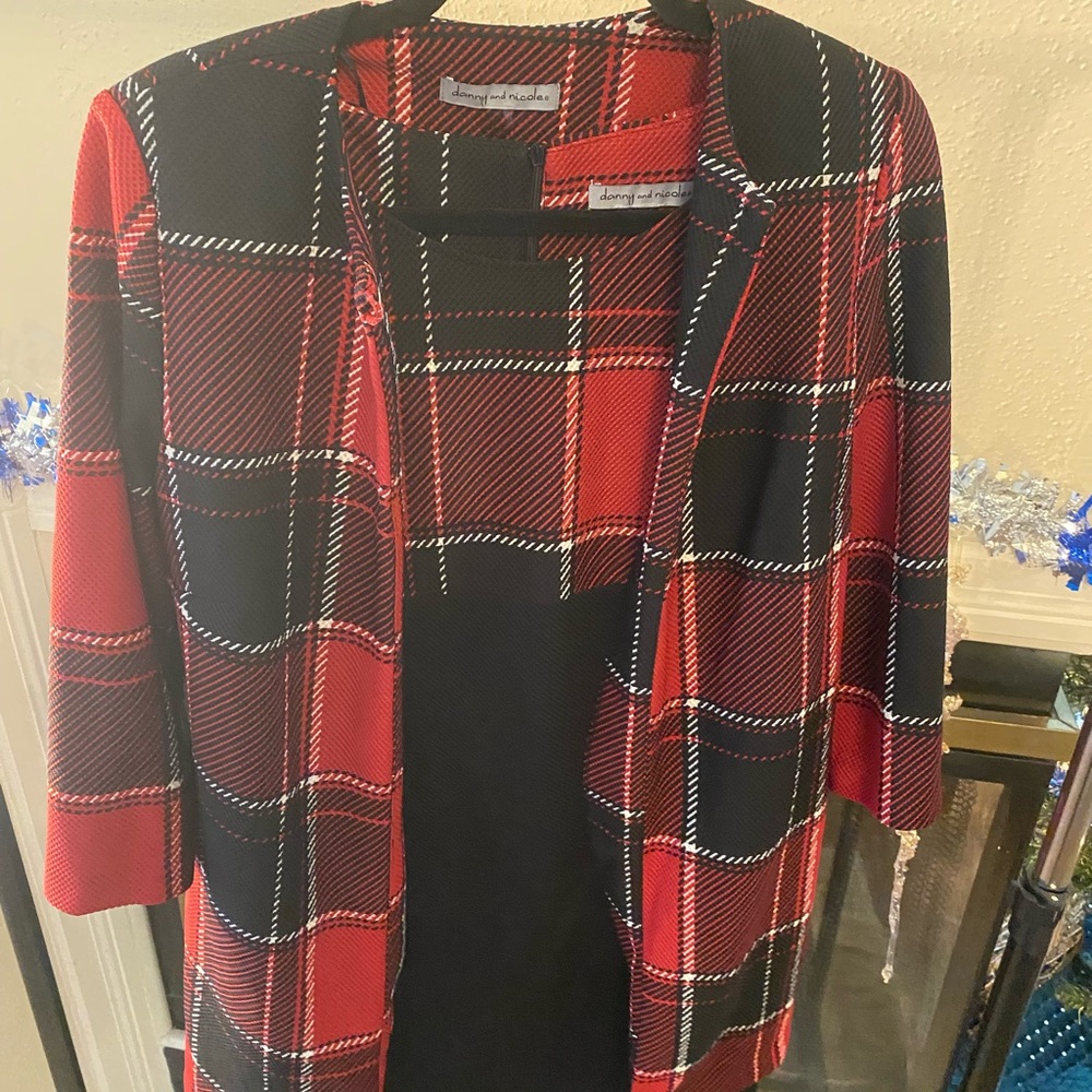 Plaid Dress and Jacket Set